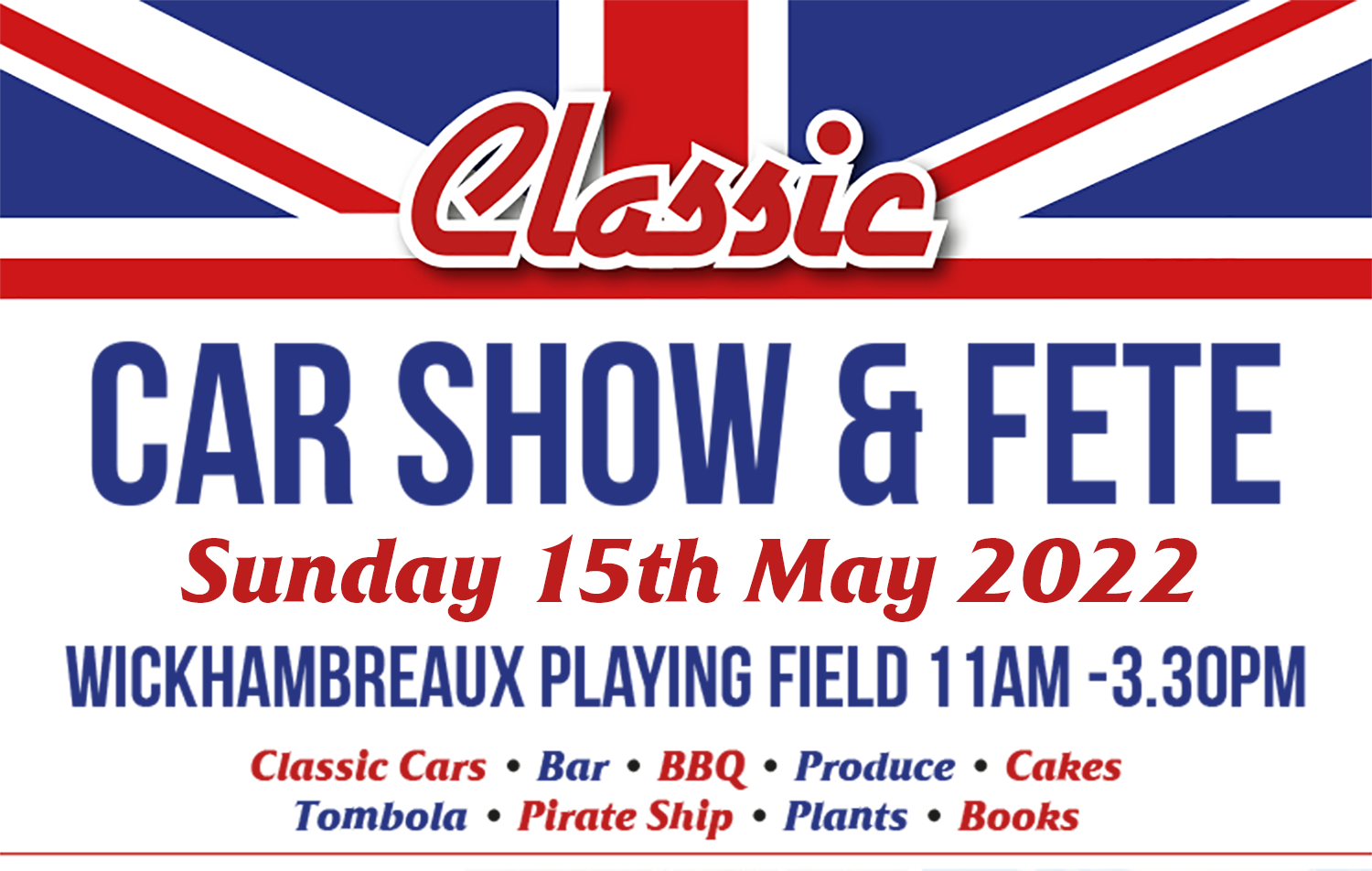 Wickhambreaux Classic Car Show Banner - 15/May/2022